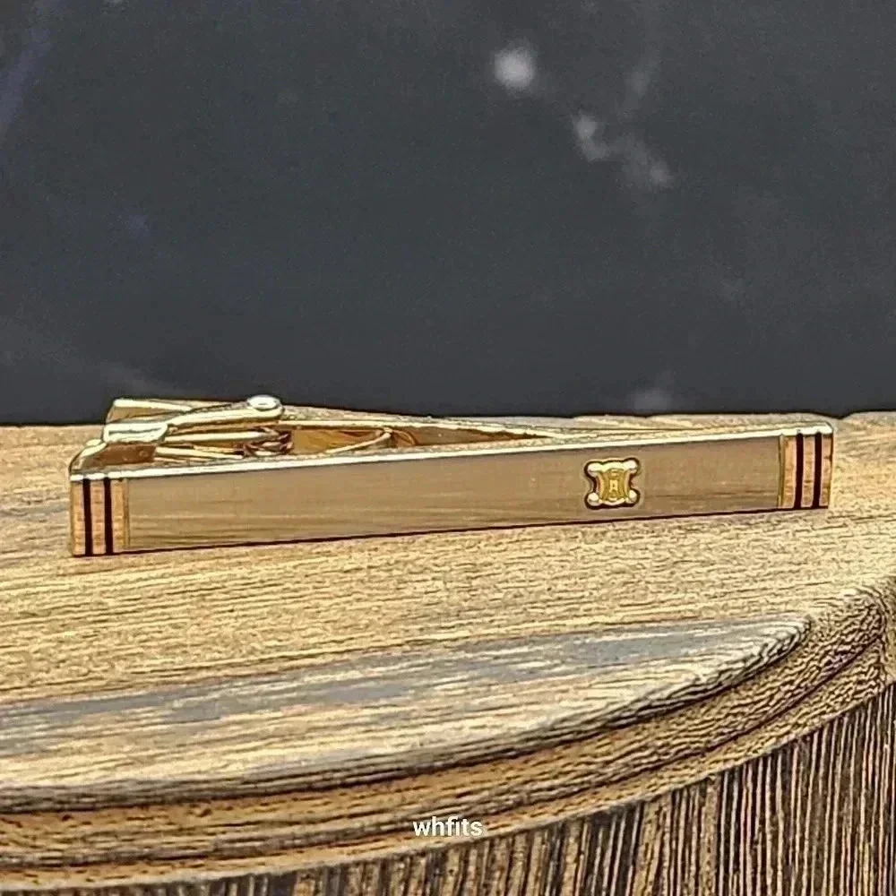 Celine Gold and Silver Tone Cufflinks and Tie Bar Set - Picture 6 of 6